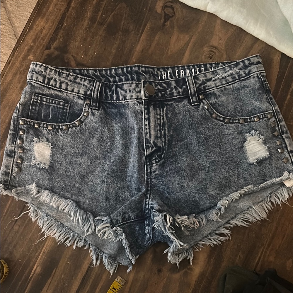 Women's Black Denim Shorts